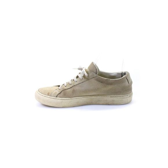 Woman by Common Projects Womens Suede Low Top Lace Up Sneakers Beige Size 7 - Picture 5 of 10